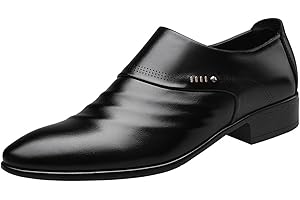 ANGBATER Mens Shoes Derbys Dress Shoes Brogues Leather Shoe Wingtip Dress Shoes