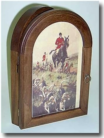 Keyring Wall Arch Solid Wood Handmade Italy Key Box Hunting UK 7