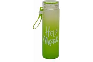 LW LUXOTTICA DI LEWIS Botella Agua Cristal Verde 500 ml - Vidrio Sin Plástico 0,5 Litros - Ecológica Reciclable Reutilizable - Uso Alimentario - Tapón Tornillo Sin Fugas - Oficina Deporte Gimnasio Colegio Bicicleta