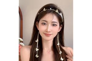 BSLVWG Strass Wassertropfen Kopf Kette Silber Headwear Kristall Stirn Stirnband Hochzeit Braut Haar Kette Headpiece Pageant Kostüm Haar Zubehör für Frauen und Mädchen