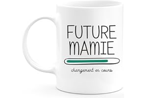 quotedazur Mug Annonce Grossesse Futur Future 2023 - Tasse Originale Pour Annonce Naissance Bébé Fille Ou Garçon (Blanc, Future Mamie)