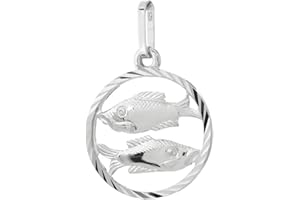 NKlaus Sternzeichen 925 Sterlingsilber Silber 15mm Ketten Anhänger Zodiak Horoskop