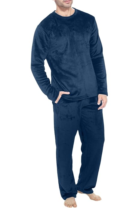 CityComfort Herren Schlafanzug Lang – 2-teiliges Pyjama-Set Aus Weichem Material, Geschenk Für Männer & Teens