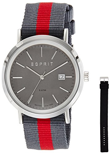 Esprit Herren-Armbanduhr ES-ALAN SILVER Analog Quarz Leder ES108361004 Esprit Herren-Armbanduhr ES-ALAN SILVER Analog Quarz Leder ES108361004