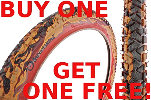SWEETSKINZ SCORCH REFLECTIVE 20x2.125" BMX/JNR MTB TYRE FLAME PATTERN