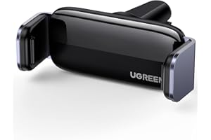 UGREEN Support Téléphone Voiture Pince Rotation 360 Degrés Porte Portable Voiture Clip Bras en Aluminium Compatible avec iPhone 15 Plus Pro Max 14 13 Galaxy S23 S22 S21 Redmi Note 11