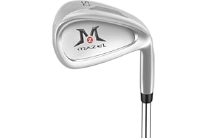 MAZEL Golf Wedges 52/56/60 Degree, Golf Dual Bounce Sole Sand Wedge Club with Curvy Lines for More Friction and Backspin