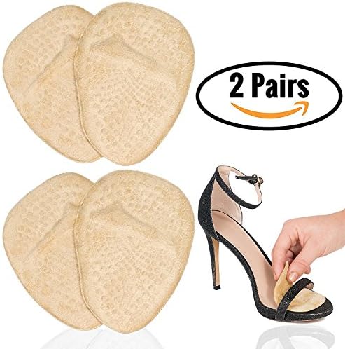 Metatarsal Pads | Metatarsal Pads for Women | Ball of Foot Cushions (2 Pairs Foot Pads) All Day Pain Relief and Comfort One Size Fits Shoe Inserts for Christian Louboutin