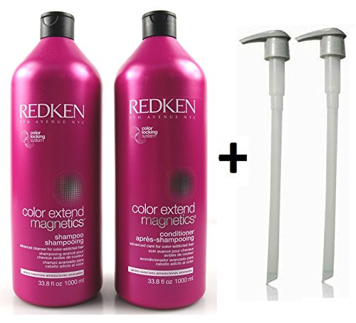 REDKEN COLOUR EXTEND MAGNETICS SHAMPOO & CONDITIONER 1000ML + PUMPS DUO