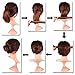 Women's Hair Bun Maker French Twist Hair Fold Wrap Snap by K-Beauty (1 Black, 1 Brown)