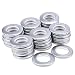 Produktbild 32 Stück Vorhangringe Stoffösen, Durchmesser 40mm WCIC Gardinenstangen Zubehör Duschringe Duschvorhangringe Aufhängeringe Vorhang mit Ösen Ringen Rund Kunststoff Ringe Klammer Wohnaccessoires Deko