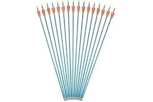 AMEYXGS Frecce in Alluminio da 31 Pollici Frecce da Caccia con Tiro con L'Arco Colonna vertebrale 500 Frecce da Addestramento al Bersaglio con Punta di Freccia a Vite per Arco Composto e Ricurvo