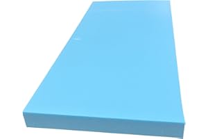 Brillars High Density Blue Foam – Perfect for Chairs, Stool and Sofas Replacement Upholstery Cushion Thick Padding Supportive and Comfortable (60"x20"x2")