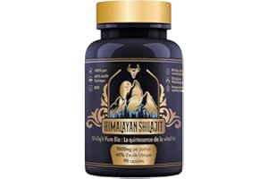 Shilajit Pure | Premium | 90 Shilajit Purificata dell'Himalaya | Ricco di Acido Fulvico(60%) e Umico | Bio | Vegano |Senza metalli pesanti |Senza OGM|Alta qualità Erots rf
