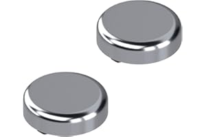 Gedotec Blum Clip Top 84.4140 Lot de 2 couvercles de charnière ronds en plastique chromé poli pour charnières de porte en verre