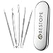 BESTOPE Blackhead Remover Skincare Tools 5pcs 100% Hygienic Stainless Steel Comedone Kit Treatment for Pimple, Whitehead, Acne Extractor Risk Free Smooth Nose Face Skin