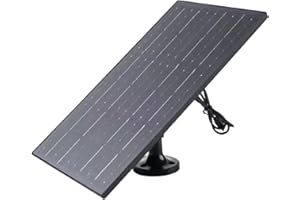 snowchecking Pannello Solare 10W 5V per Telecamera di Sicurezza, Fotocamera Batteria Ricaricabile Esterna, Pannello Solare con USB e Porta USB-C IP65