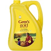 Gem's Gold Cold Pressed Groundnut Cooking Oil 5 L Can | Peanut Oil | Marachekku, Chemical Free, Kacchi Ghani, Chekku | Support Heart health | Enriched