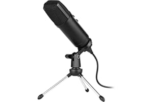 Irfora Microfono a condensatore USB Kit microfono per computer con mini supporto per treppiede per registrazione musicale Streaming live Gioco di insegnamento per riunioni di canto online