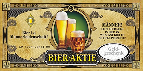 Preisvergleich Produktbild Gutschein Geldgeschenk Bier-Aktie