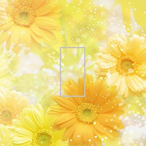 LIGHT SWITCH COVER VINYL STICKER SKIN PLATE L163 ORANGE YELLOW SUMMER FLOWERS WALL DECAL SELF ADHESIVE DECORATIVE HOME ACCESSORIES BEDROOM CHILD ROOM