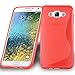 Produktbild Cadorabo DE-105348 Samsung Galaxy E7 2015 Handyhülle aus flexiblem TPU Silikon im S-Line Design Rot