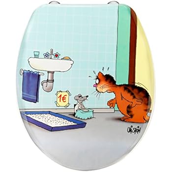 Cornat WC-Sitz Uli Stein, Katzenklo, KSD282: Amazon.de