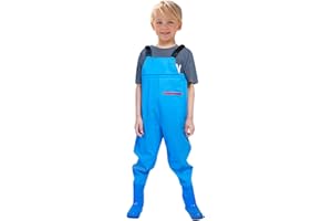 Tinarying Girls Romper Kids Boys Girls Chest Waders Youth Fishing Waders With Pocket For Toddler Children Water Proof Hunt & Fishing Waders With Boots
