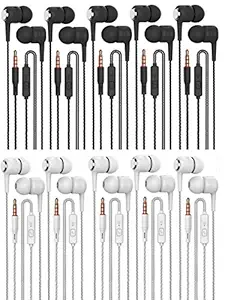 Meyaar SPN Music Headset 10 pack Made in India Series Earbuds for Kids 10 Pack, Wholesale Earbuds Headphones Earphones for Classroom, School, Library, Computer Lab, Museums, Students and Adult packs (10 Pack)
