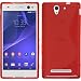 Produktbild PhoneNatic Case für Sony Xperia C3 Hülle Silikon rot S-Style + 2 Schutzfolien