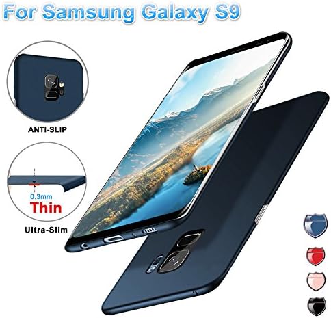 Meidu Samsung Galaxy S9 Case Slim Full Protection Anti-Scratch Matte Ultra-Thin Protective Galaxy S9 Case Simple Stylish Anti-Slip Phone Case for Samsung S9 - Blue