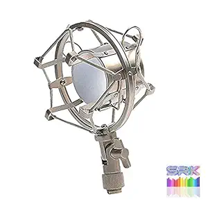 SRK G-21 Universal Microphone Shock Mount Microphone Stand Metal Finish Holder Clip for Studio Condenser Microphone