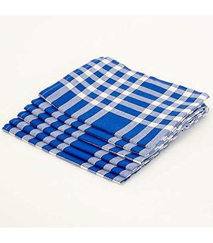 Lot De 6 Serviettes De Table En Coton/polyester à Carreaux Vichy - 45x45 Cm - Vert - Qualité Hôtelière, Fabriqué En Espagne