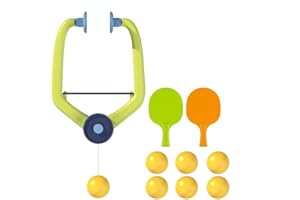HUALEI-V Door Pong Ball Game,Portable Hanging Table Tennis Trainer Set with Racket and Balls,Adjustable Hanging Table Tennis Exerciser.