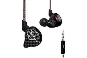 Yinyoo Monitory douszne KZ ZST, hybrydowe słuchawki banlance z dynamicznymi słuchawkami dousznymi, 1BA+1DD zestaw słuchawkowy Hifi (z mikrofonem, czarne)