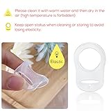 NUOLUX 10 Stück Baby Silikonring Adapter für Schnullerketten - 3