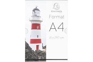 Exacompta - Réf. 84858HD - 1 porte-visuel mural A4 vertical pour afficher les photos ou documents - (vissable et collable) - en PMMA (acrylique) très haute transparence - Couleur cristal