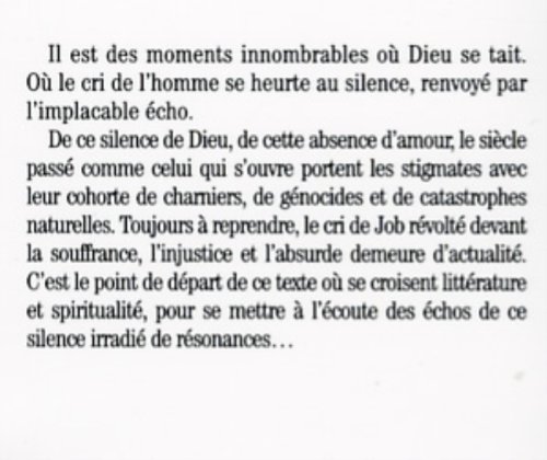 Les échos du silence