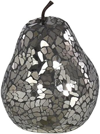 Sparkling Black Mirror Mosaic Pear Ornament/Decoration #GW1129-00-MR