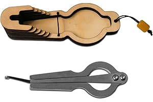 ANI-SAFE - DON'T RISK LESS Ani-Safe Professional Round Mouth Jaw Harp Steel Musical Instrument and Wooden Holder Key Chain Chakra Healing Set