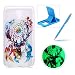 Produktbild für LG X Screen Hülle Silikon TPU Ultradünn Case, LG X Screen Einzigartig [Nacht Leuchtend] Fluoreszieren Im Dunkeln Lichtdurchlässig Weich Gummi Handyhülle Etui Tasche Schutzhülle, Herzzer Anti Kratzer Flexibel Soft Rückseite Schutz Hülle Bumper Case Cover Shell für LG X Screen + 1 x Frei Handy Halterung Ständer + 1 x Frei Stylus Stift Touch Pen - Hirsch Traumfänger