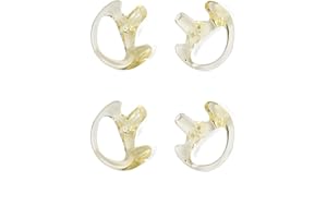 UAYESOK Two Way Radio Earmold Replacement Soft Silicone Earpiece Earbud for Motorola Kenwood Wouxun Baofeng Ham 2 Way Radio Coil Tube Audio Kits (2 Pairs Medium)