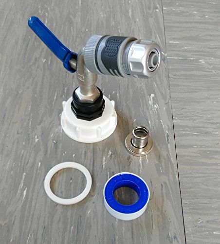 CMS60133MK992146S Auslauf Kugelhahn S60x6 + Stecker mit + 1/2“ Schlauchkupplung Schnellkupplung mit Wasserstop passend für Gardena, IBC-Container-Zubehör-Regenwasser-Tank-Adapter-Fitting-Kanister-Fass-Wasser - 2