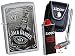 Produktbild Zippo Jack Daniels Bottle Script + Zippo POUCH mit Zippo Zubehör und L.B Chrome Stabfeuerzeug (mit LOOP Black Pouch)