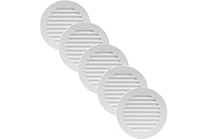 Vent Systems - Copribocchette per sfiato, 10 cm, rotondo, per griglia di ventilazione, protezione integrata per insetti, per bagno, casa, ufficio, cucina, confezione da 5