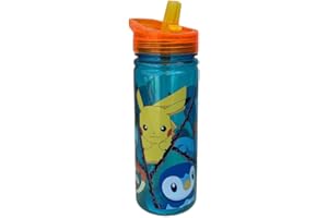 CARTOON Botella de tritan Pikachu Pokémon Ecozen con boquilla plegable para niños 580 ml BPA Free