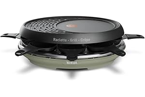 Tefal Appareil à raclette 8 personnes 1050w + grill + crêpe re310010