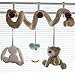 Keetek Cute Music Baby Bed Hanging Toys Multifunction Toy Kid Crib Round Toy Christmas Gifts for Kids(teddy bear and rabbit)