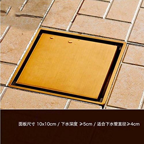 SJQKA floor drain Invisible Floor Drain Copper Odor Proof Insect Cockroach Defection Hidden Bathroom Shower Room Restroom Block Proof Floor Drain,B