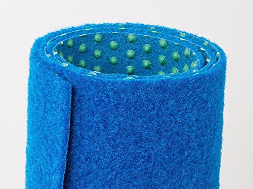 Premium Kunstrasen Rasenteppich PARK mit Noppen in Meterware – Blau, 2,00m x 3,00m ✓ Vlies-Kunstrasen mit Drainagenoppen ✓ Robust ✓ Pflegeleicht & Strapazierfähig & weiche Vlies-Oberfläche | Kunstrasenteppich - 4